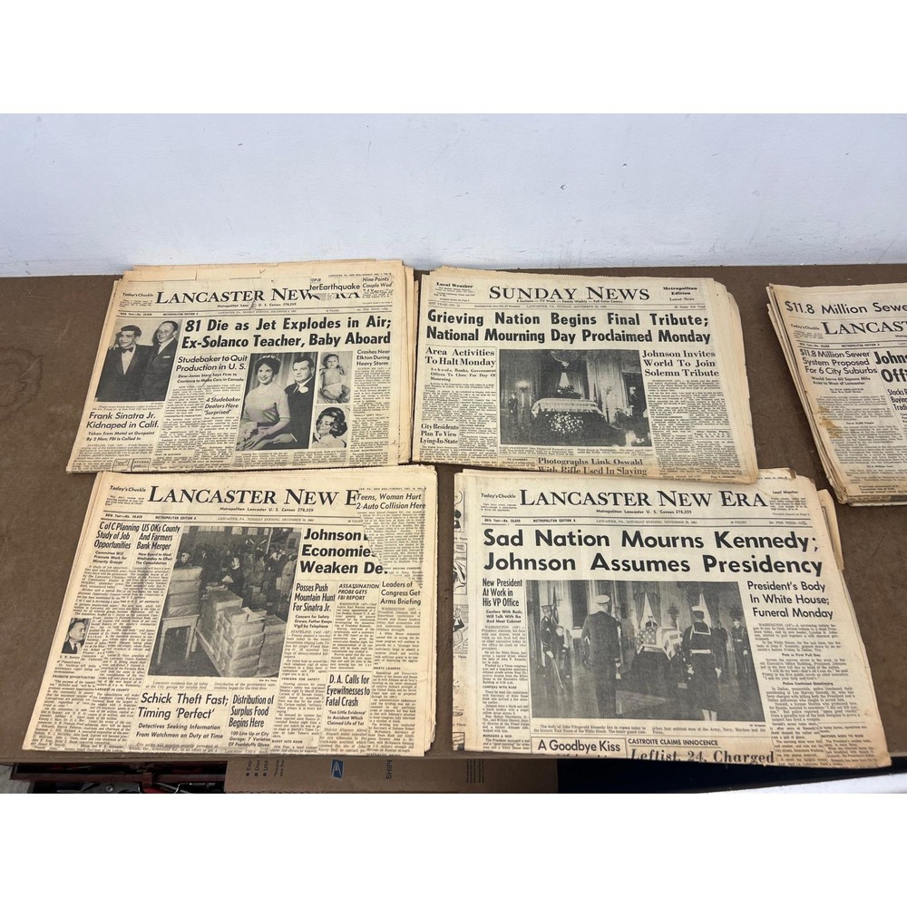 1963 Lancaster PA Newspaper Lot JFK Assassination Intelligencer Journal New Era - Picture 7 of 16